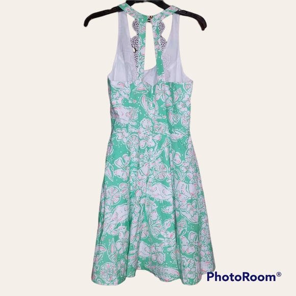 Lilly Pulitzer size 6 glenda green beach bash zo dress - Picture 3 of 5
